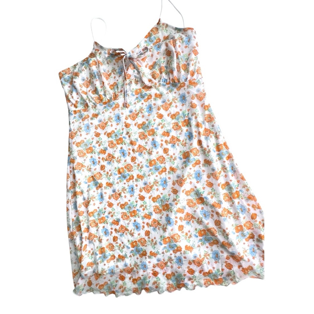 Orange and Blue Mini Dress